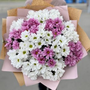 Букет из кустовых хризантем — Букеты цветов