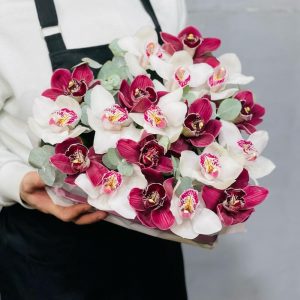 Сердце из королевских орхидей — Букеты цветов