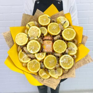 Букет из лимонов с мёдом
