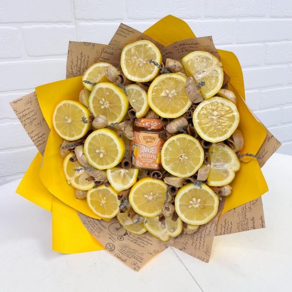 Букет из лимонов с мёдом