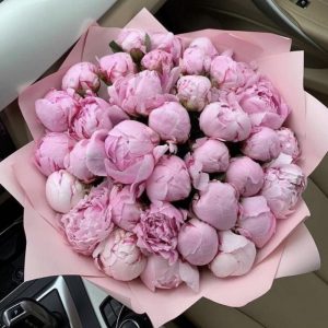 Букет из розовых пионов «Сара» — Пионы