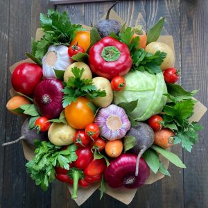 Оригинальный овощной букет «Французский суп» — Необычные букеты из овощей