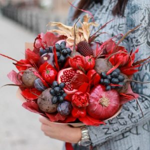 Овощной букет «Красный закат» — Необычные букеты из овощей