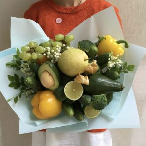 Фруктово-овощной букет «Фреш» — Необычные букеты из овощей